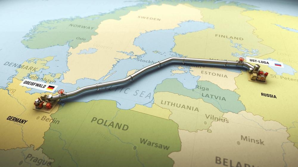 Nord Stream é uma linha composta por uma série de gasodutos, que leva gás ntural da Rússia para a Alemanha, da onde é distribuída para vários pontos da Europa. (Fonte: Shutterstock/Reprodução)